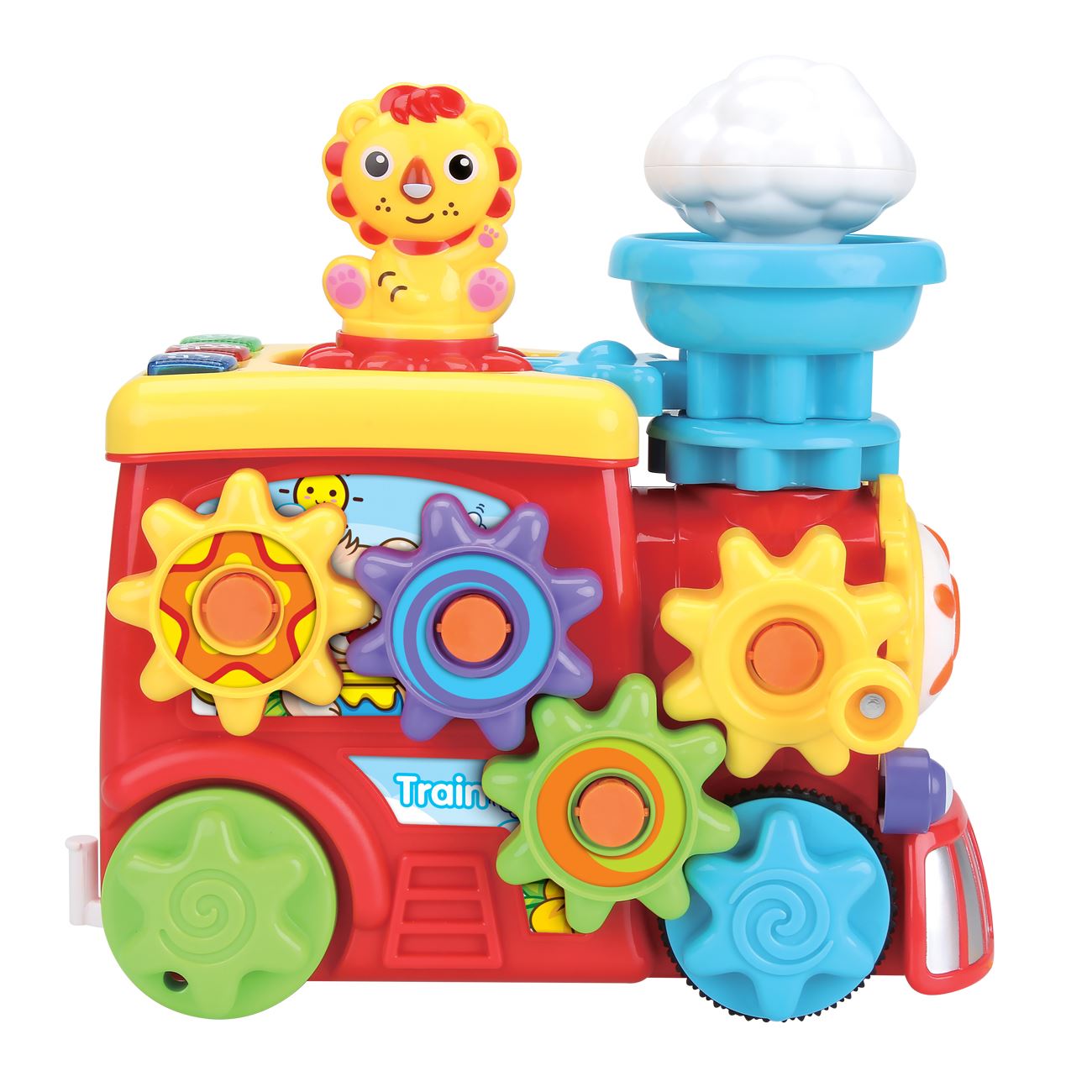 Tren Prescolar cu Roti Dintate Colorate Efecte Sonore & Lumini - poza 3