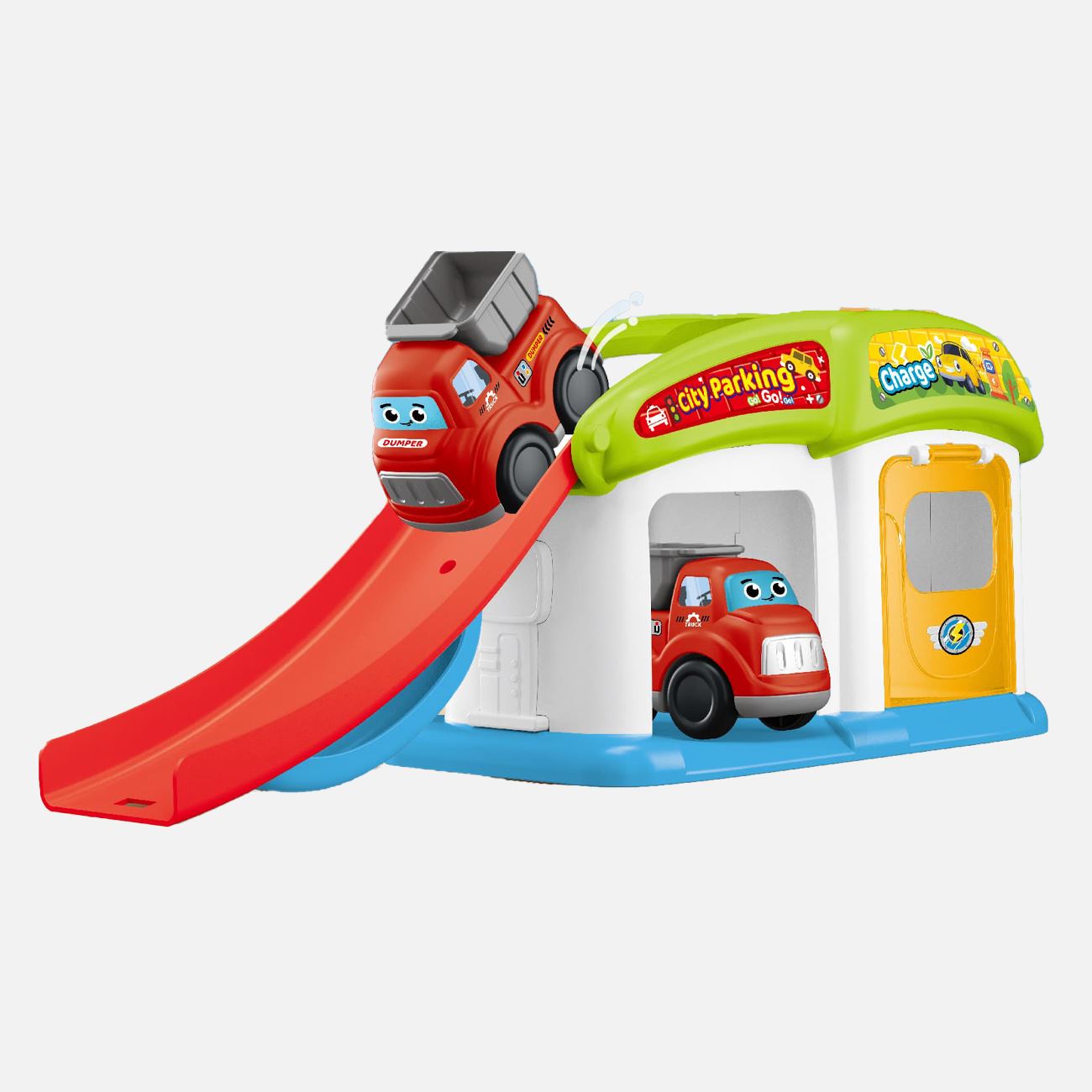 Speedy Track Statie de Incarcare & Parking cu Rampa & Masina pentru Copii