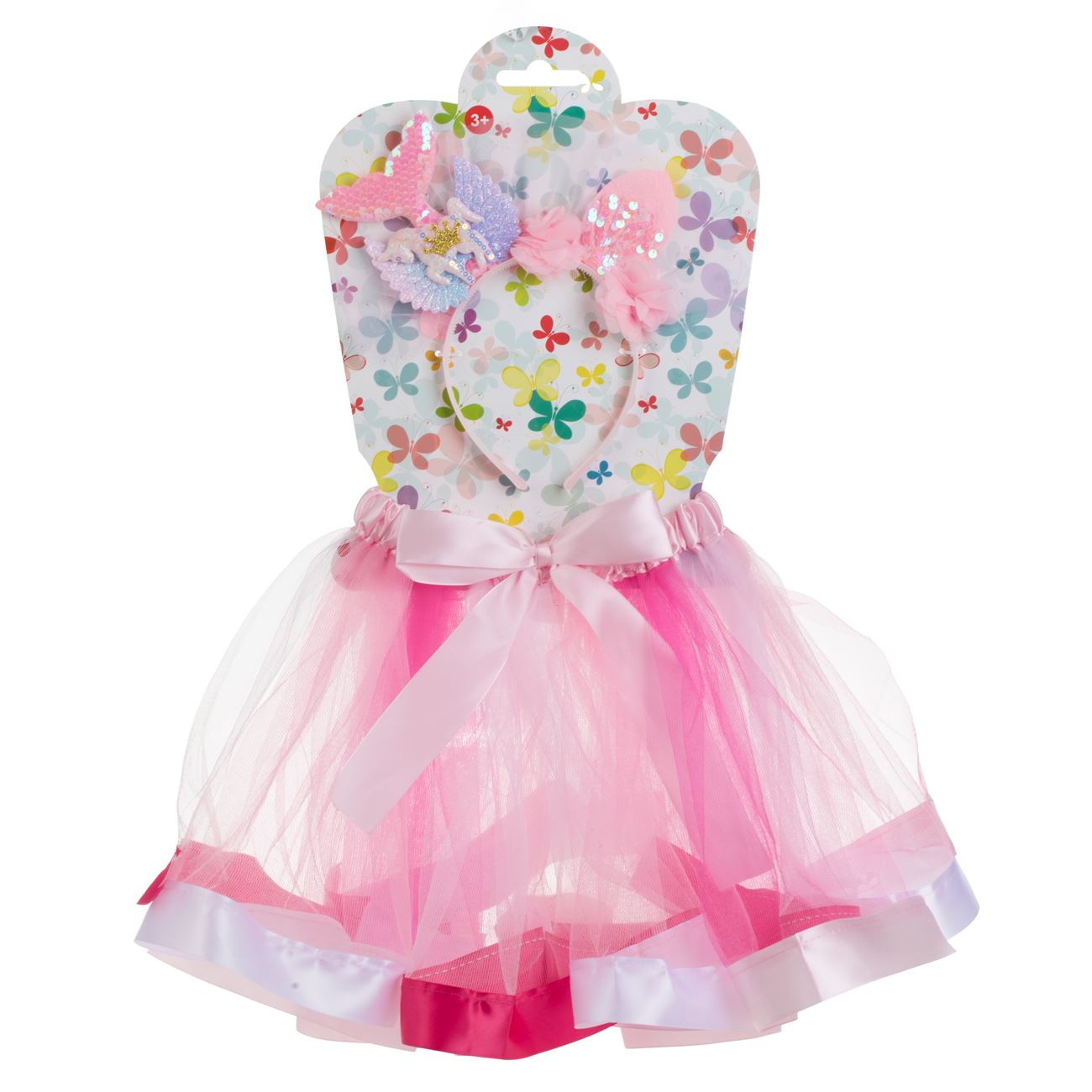 Set Deghizare cu Fusta Roz & Coronita Mermaid Unicorn - poza 2