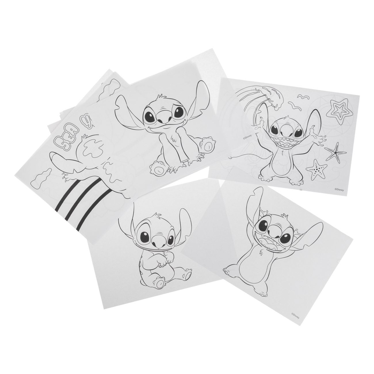 Set de Colorat cu Geanta Transparenta cu Model Disney Stitch - AS - poza 3