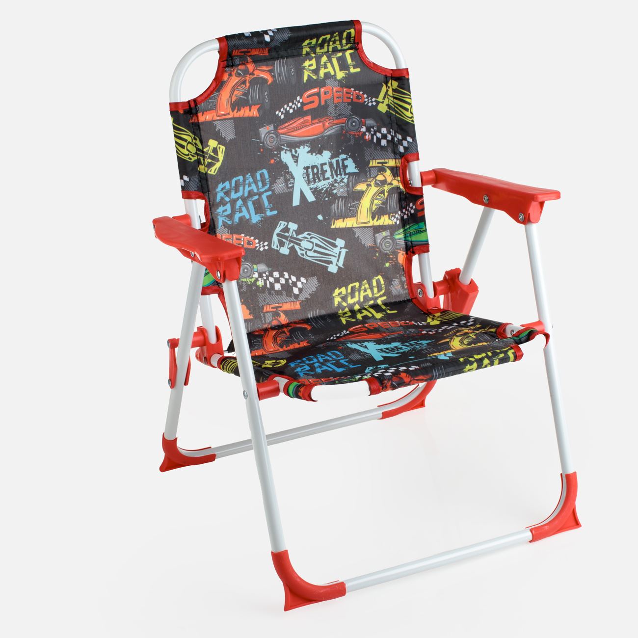 Scaun pentru Copii Pliabil cu Model Race Cars 33x34x47cm - poza 3