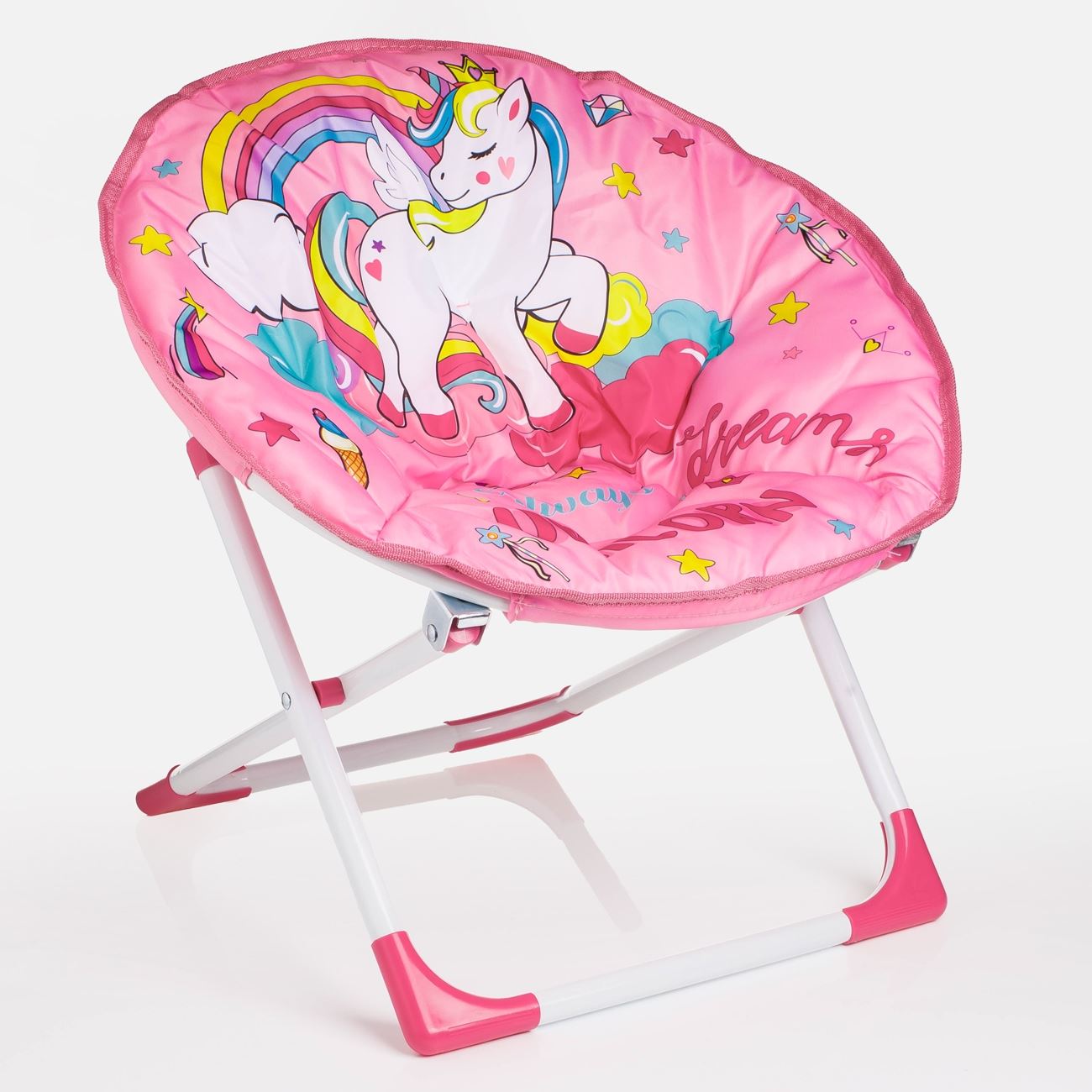 Scaun Fotoliu de Plaja Roz Unicorn 46x34,5x33,5cm - poza 2