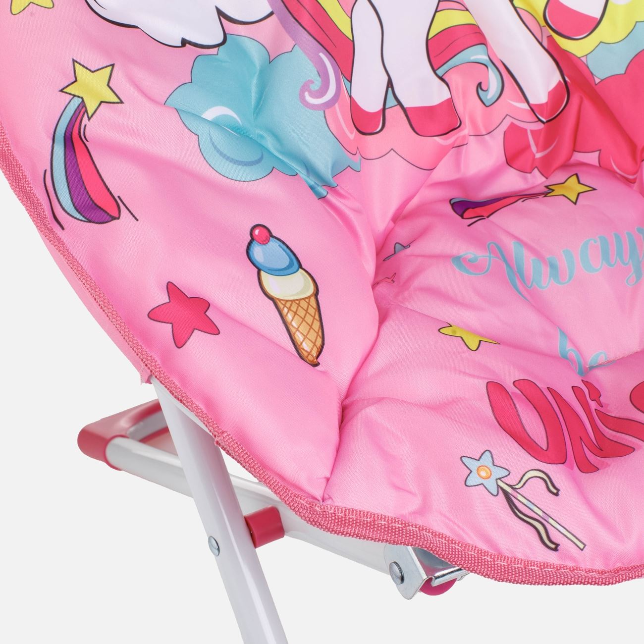 Scaun Fotoliu de Plaja Roz Unicorn 46x34,5x33,5cm - poza 5