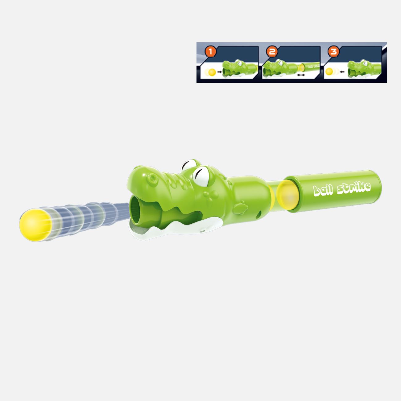 Pistol de Lansare Crocodil & 6 Mingi din Spuma - poza 2