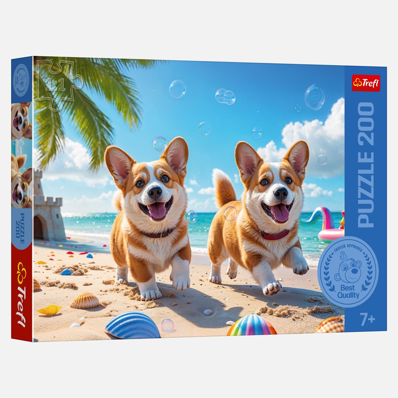 Puzzle Catei pe Plaja (200 Piese) - Trefl