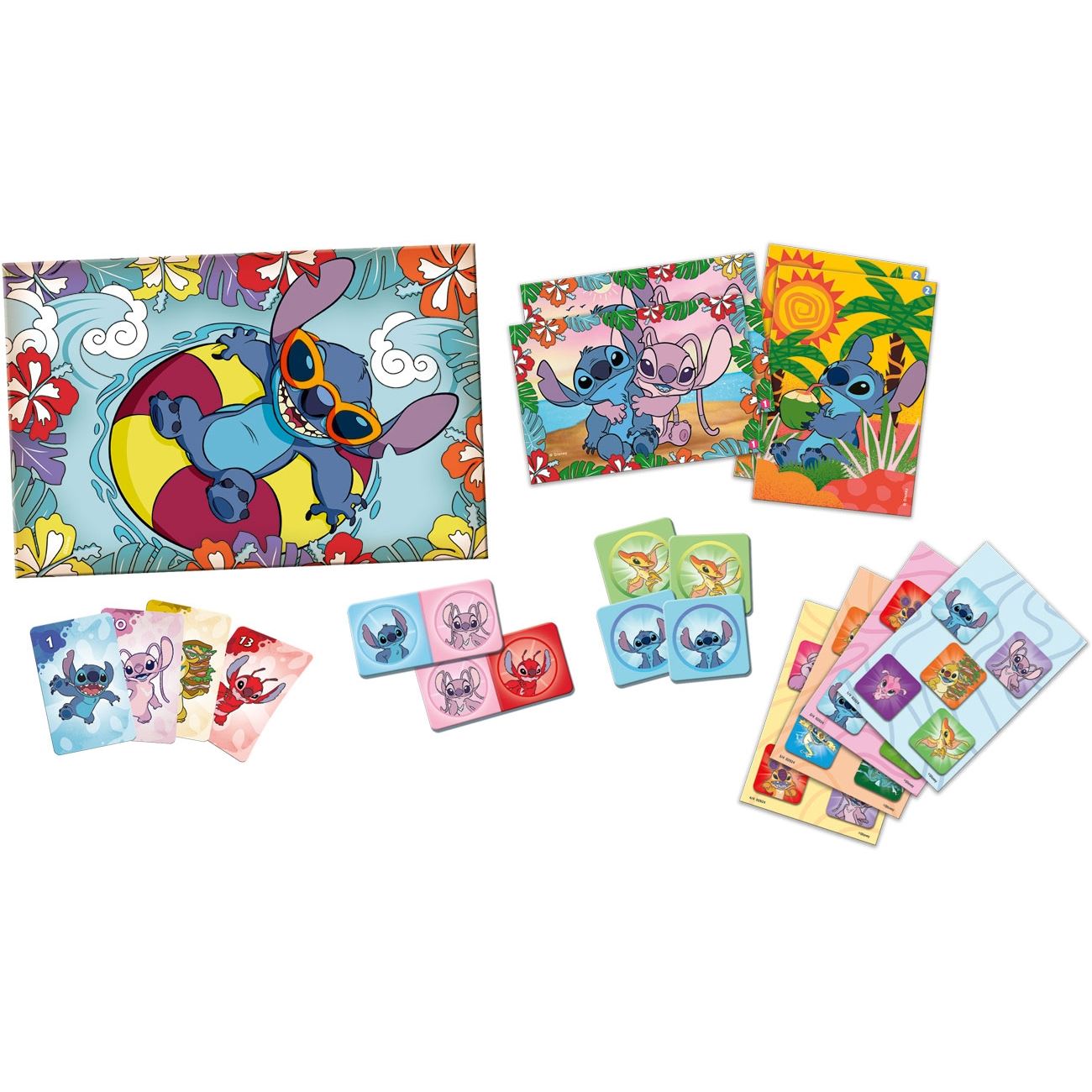 Set Joc de Societate 8 in 1 Carduri de Memorie Puzzle & Domino Lilo & Stitch - poza 2