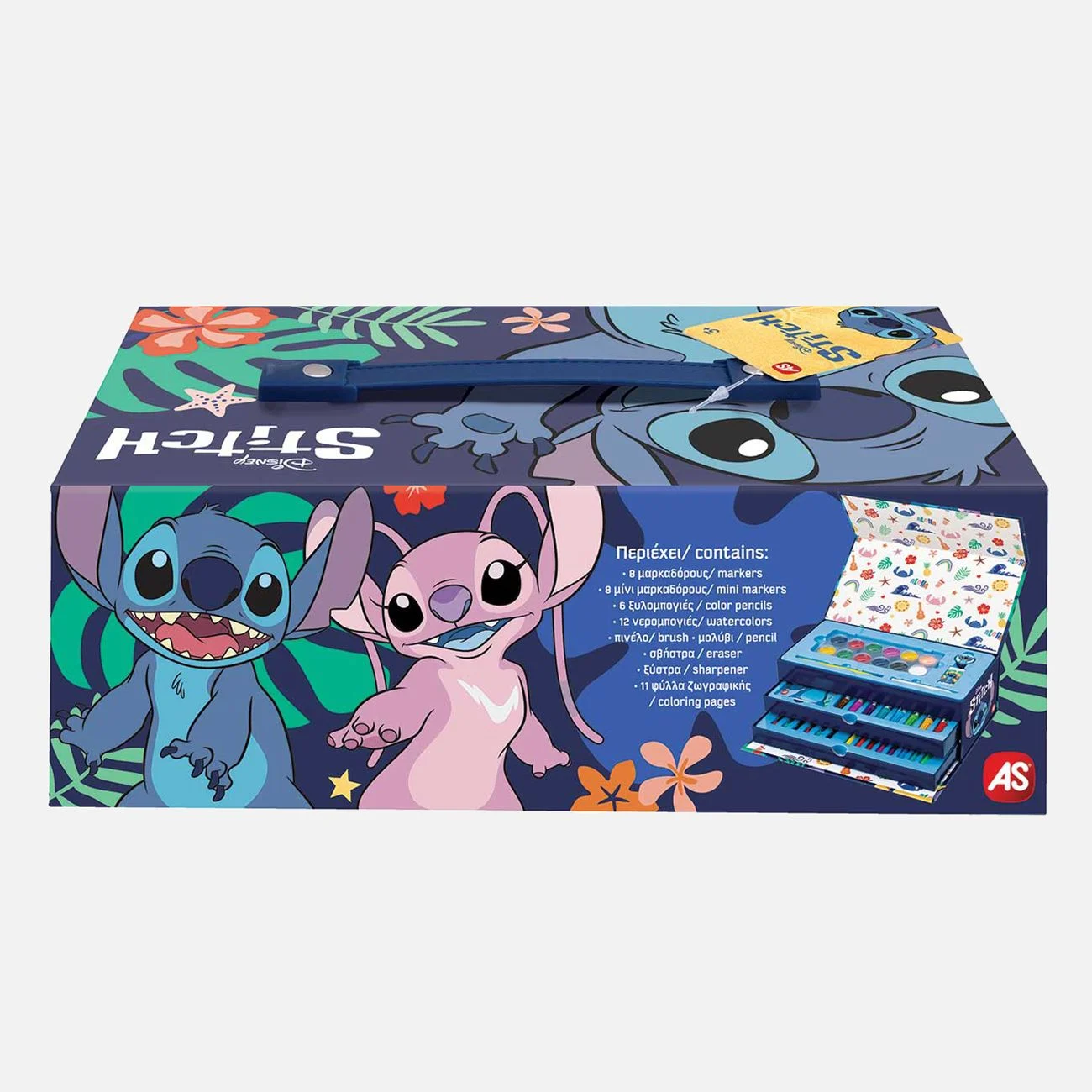 Set de Colorat in Valiza din Carton Disney Stitch - AS - poza 3
