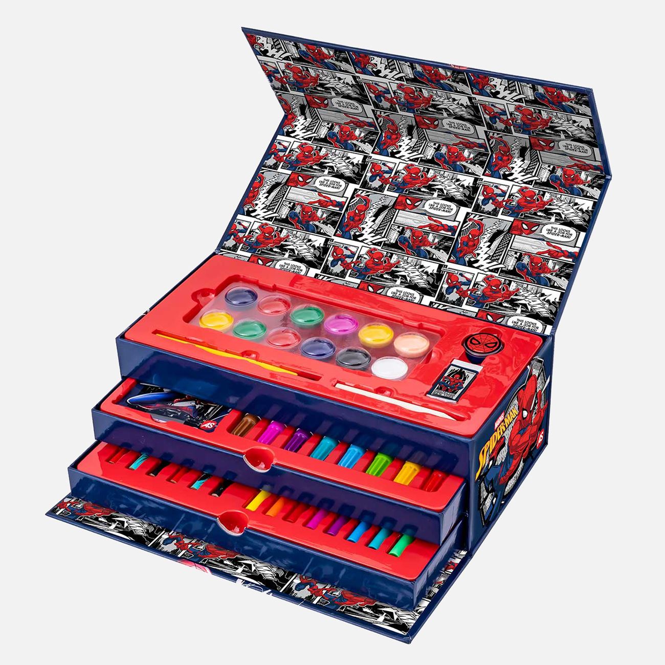 Set de Colorat in Valiza de Carton cu Model Marvel Spidenman - AS