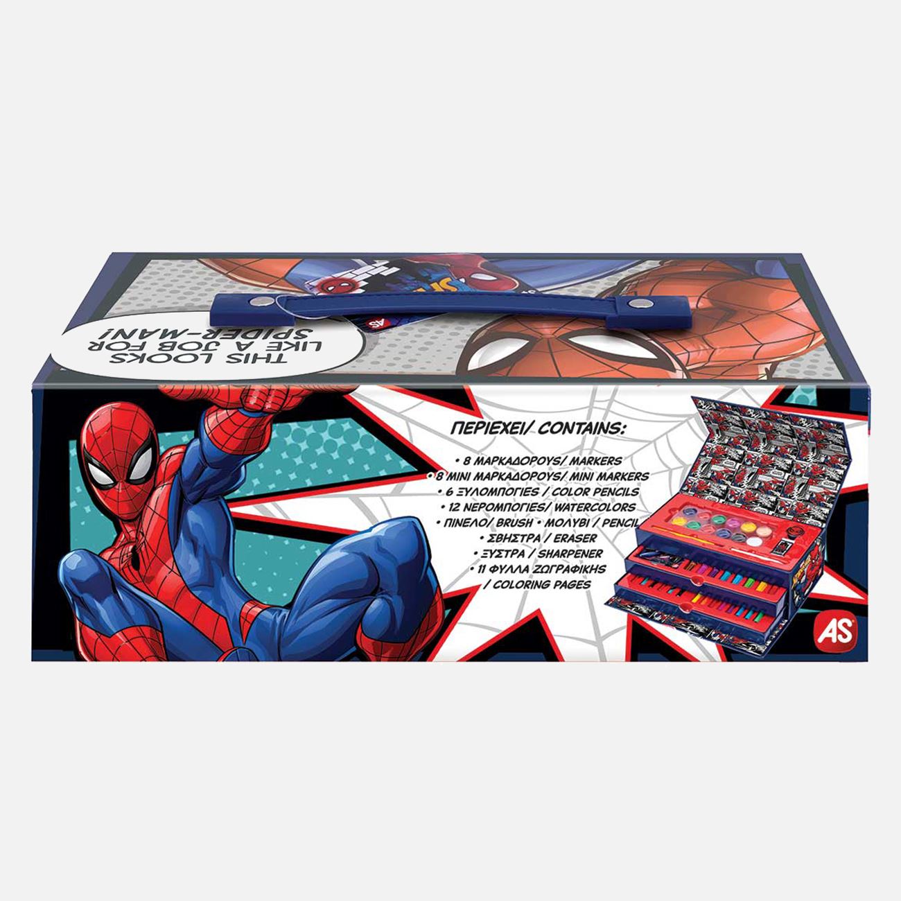Set de Colorat in Valiza de Carton cu Model Marvel Spidenman - AS - poza 3