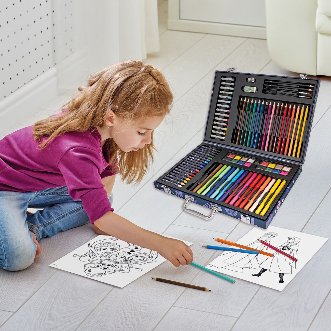 Trusa de Colorat Frozen cu 100 de Accesorii - AS - poza 2