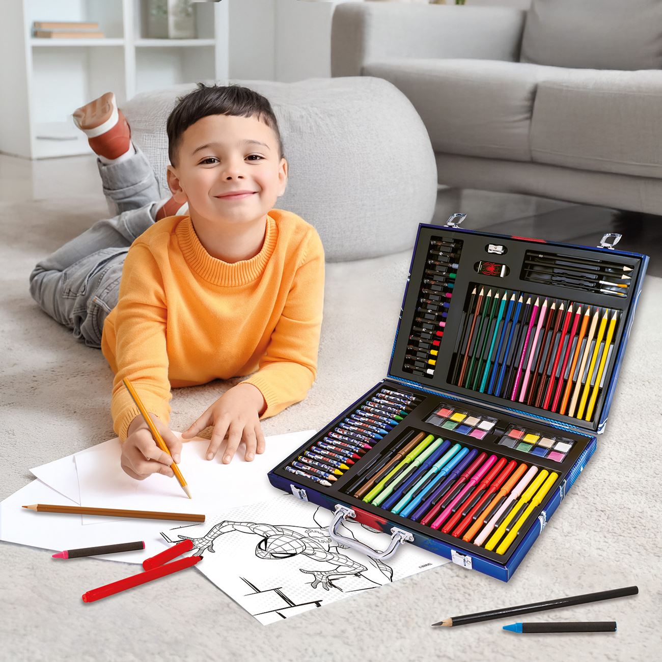 Trusa de Colorat Spiderman cu 100 Accesorii - AS - poza 2