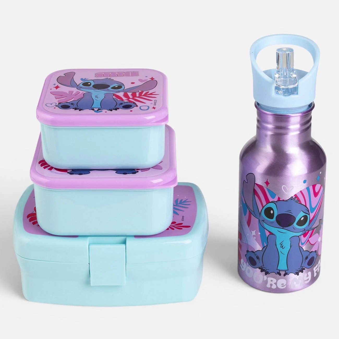 Set Sticla pentru Apa & Caserole pentru Alimente cu Model Stitch - 4buc - poza 4