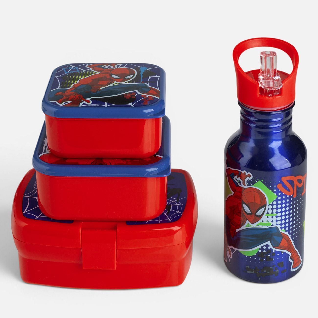 Set Sticla Apa & Caserole Spiderman - 4 piese - poza 4