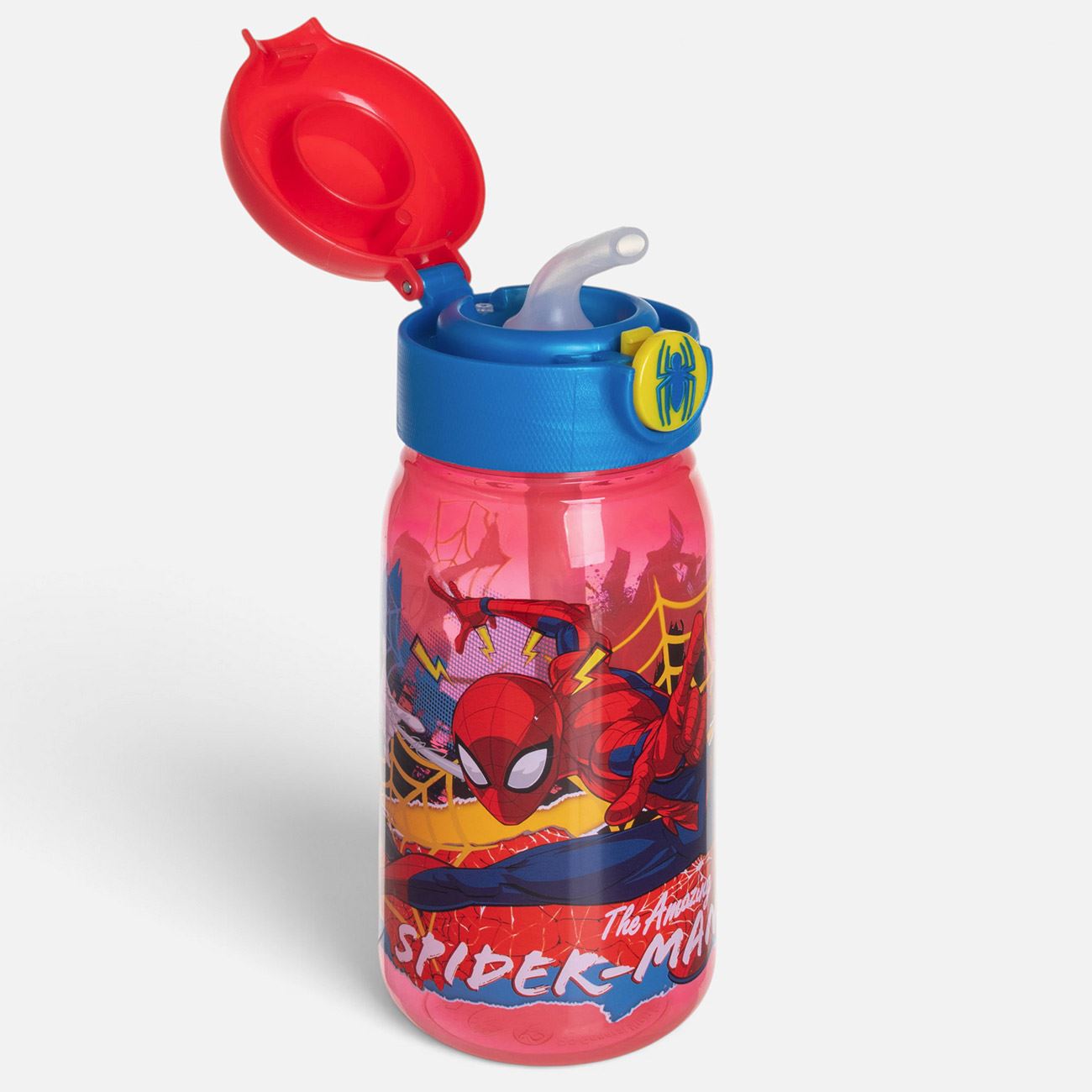 Sticla din Plastic Pop Up Spiderman pentru Copii 510ml - poza 2