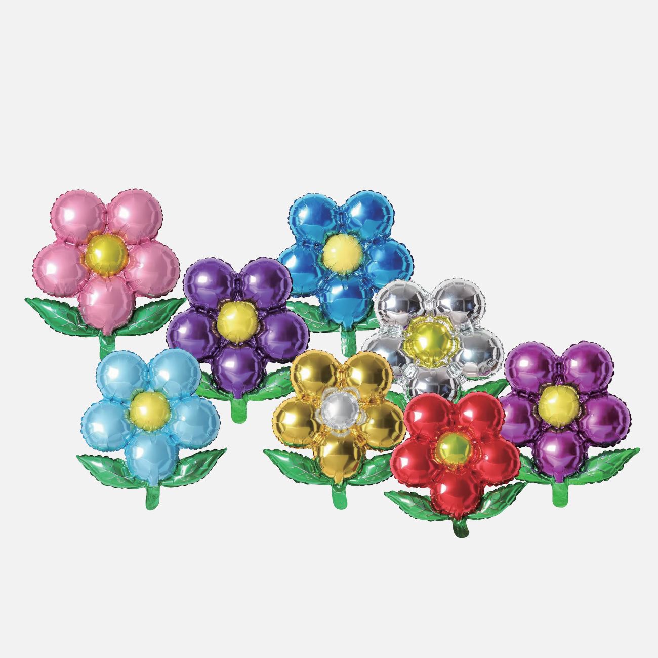 Baloane Party din Folie Buchet de Flori cu Stick-uri & Suporturi 40cm - 8buc - poza 2