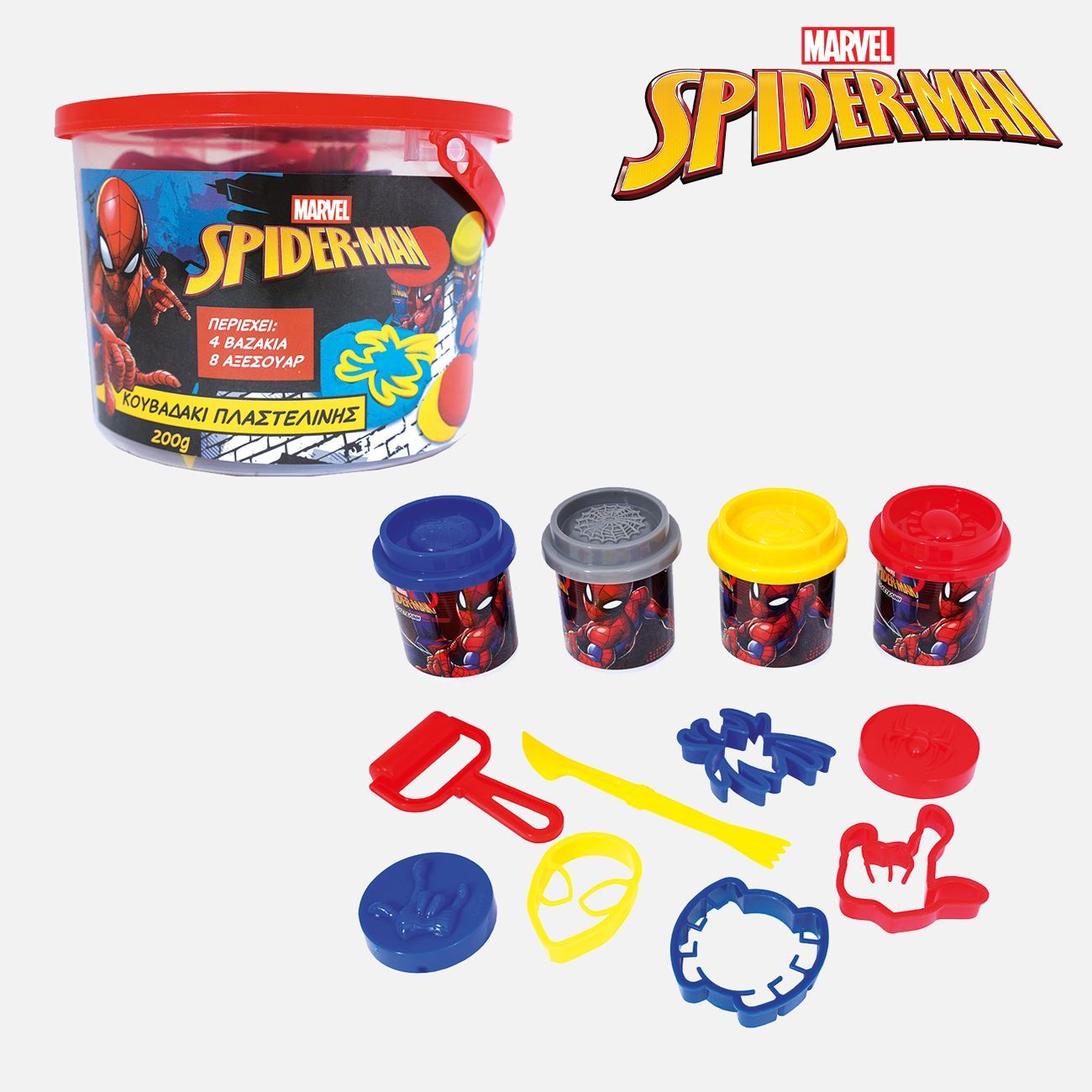 Plastilina Doh Galetusa Marvel Spiderman cu Accesorii - AS