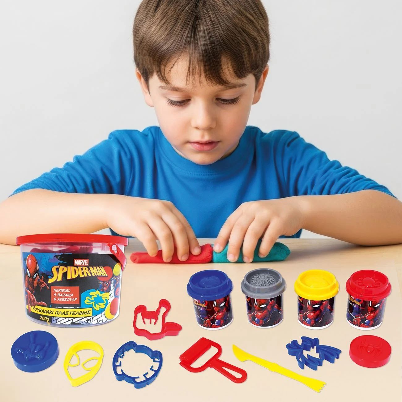 Plastilina Doh Galetusa Marvel Spiderman cu Accesorii - AS - poza 2