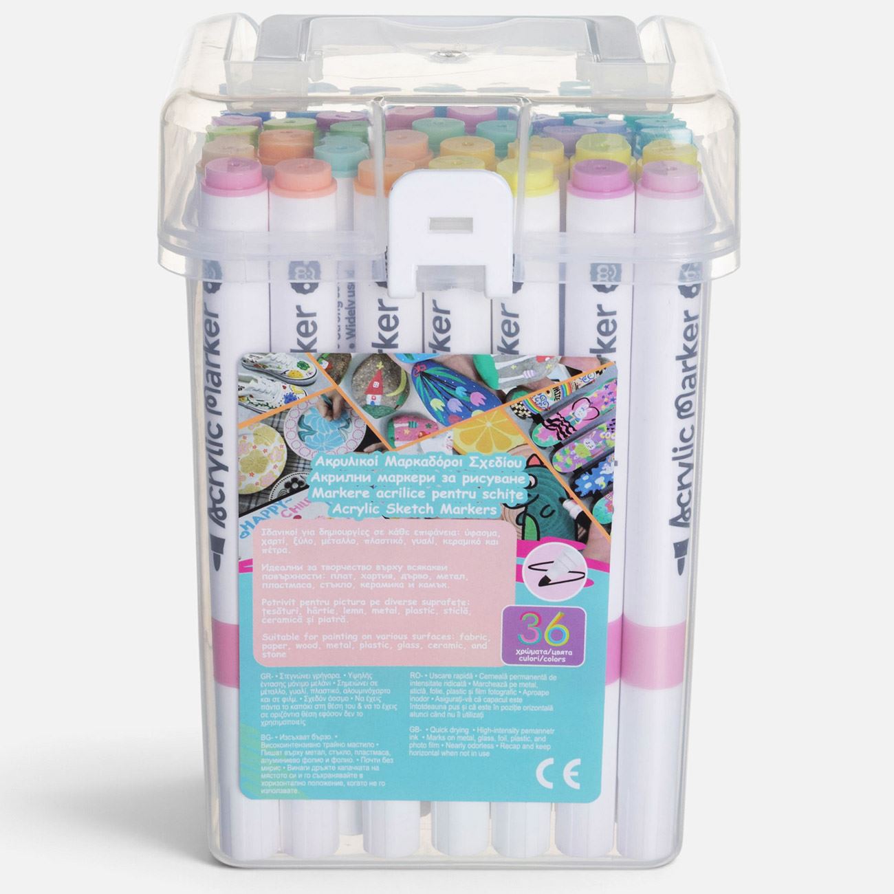 CARIOCI SCHITE ACRILICE 38CUL PASTEL - poza 3