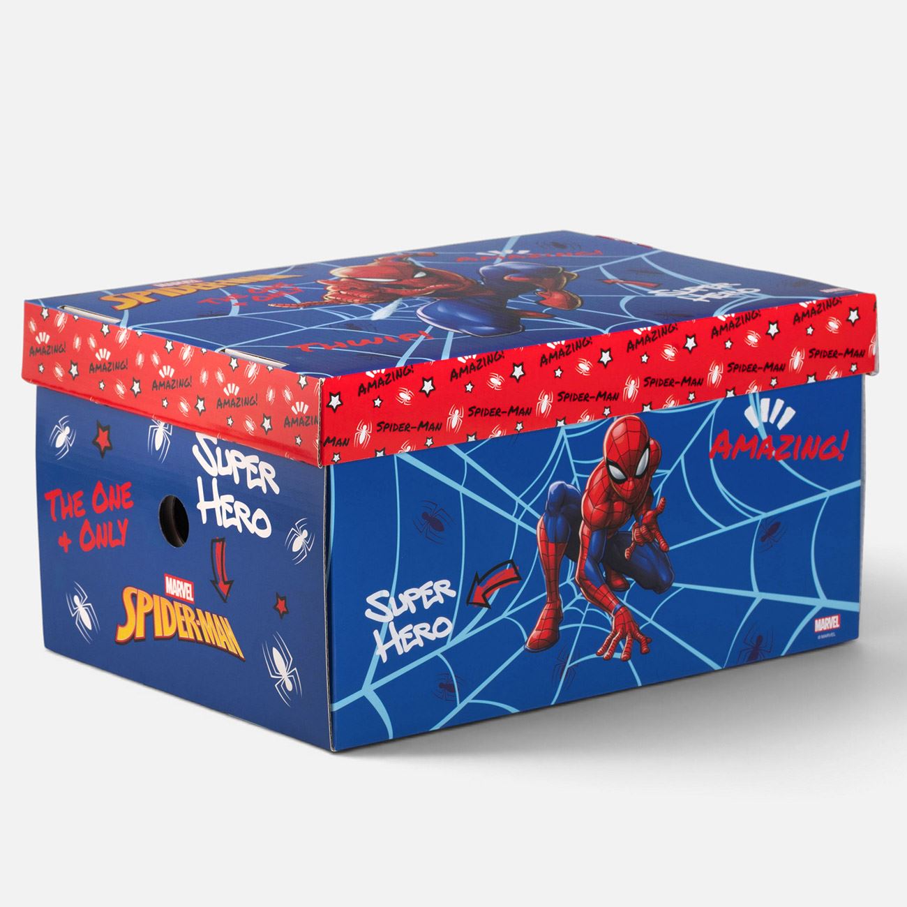 Cutie de Depozitare din Carton Spiderman cu Capac 33x24x17,5cm