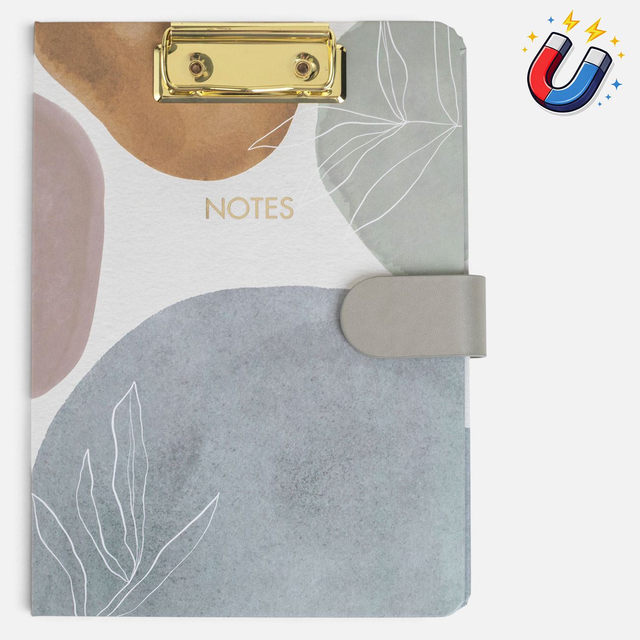 Carnetel A5 cu Clips & Inchidere Magnetica "Notes" - 80 File