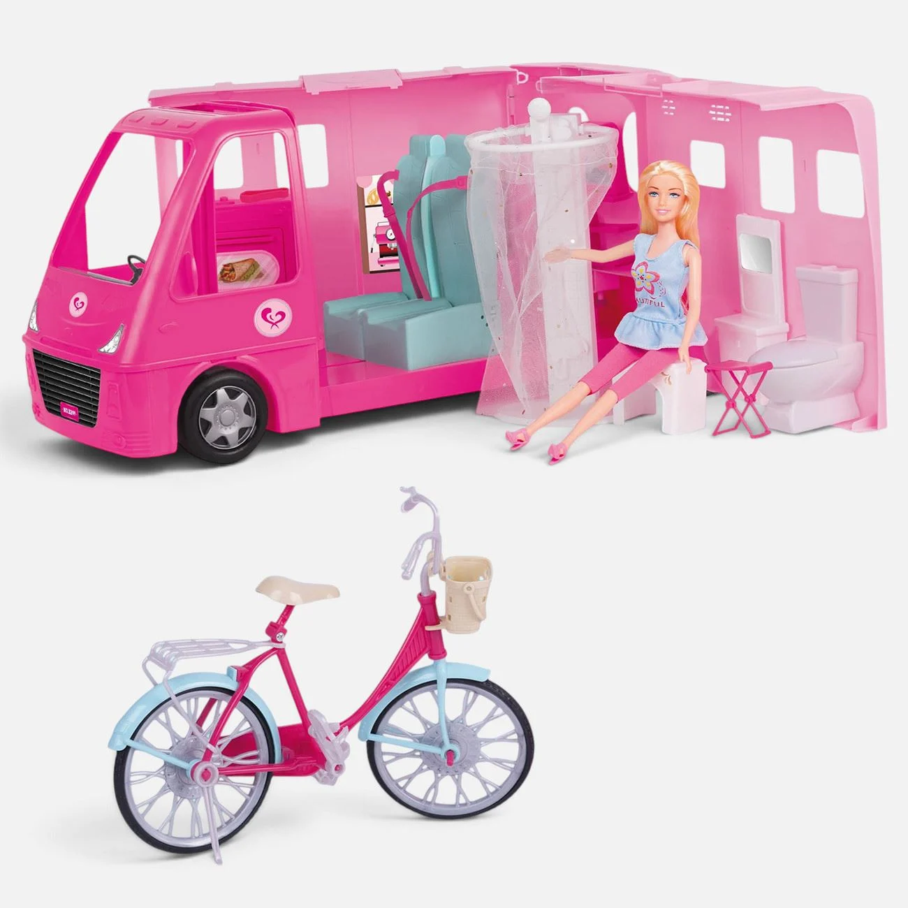 Jucarie Rulota cu Papusa & Bicicleta