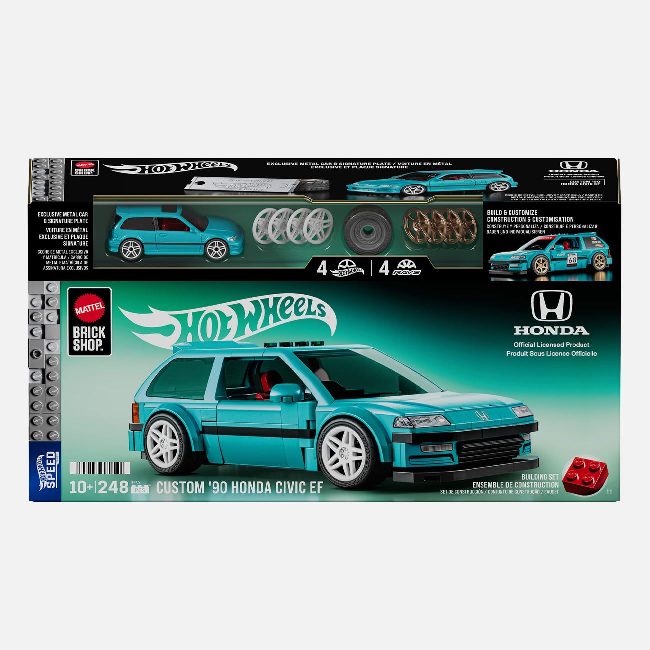 Masina Brick Shop Hot Wheels Speed Series Custom '90 Honda Civic - Mattel