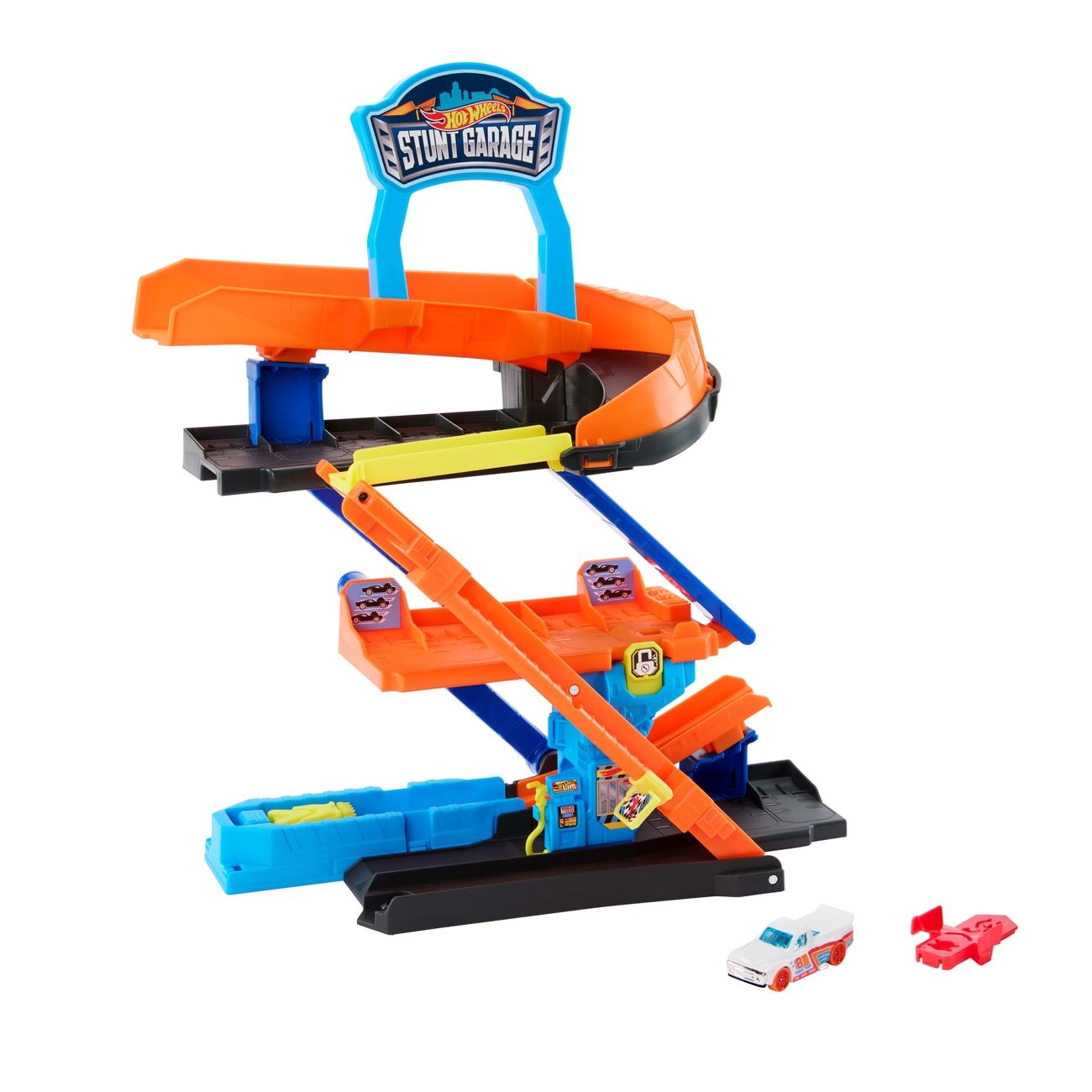 Hot Wheels City 2 in 1 Pista Garaj - Mattel - poza 3