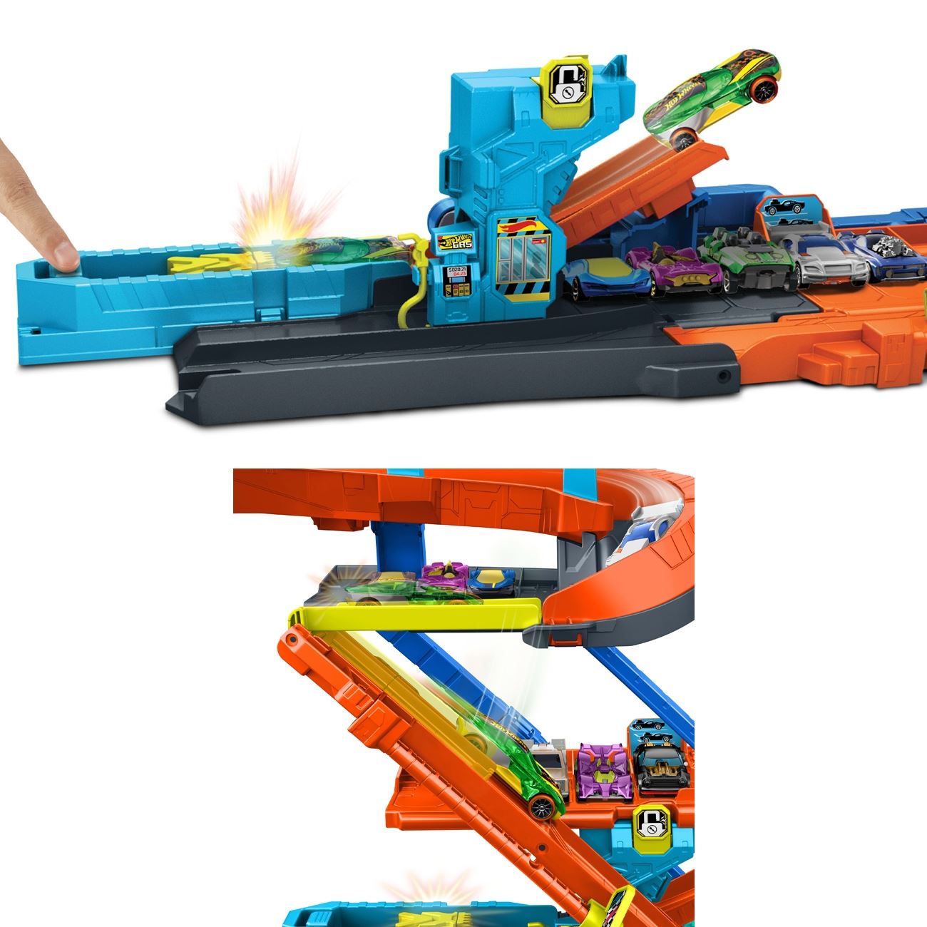 Hot Wheels City 2 in 1 Pista Garaj - Mattel - poza 5