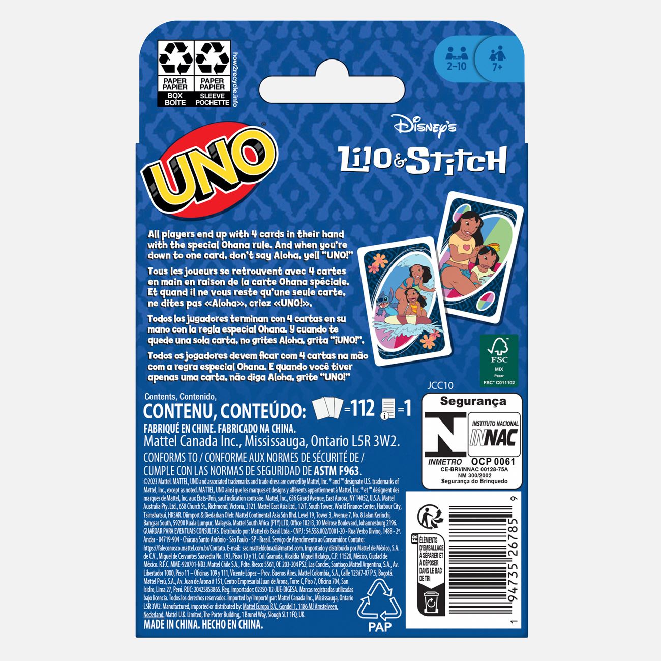 Joc de Societate UNO Lilo & Stitch - Mattel - poza 4