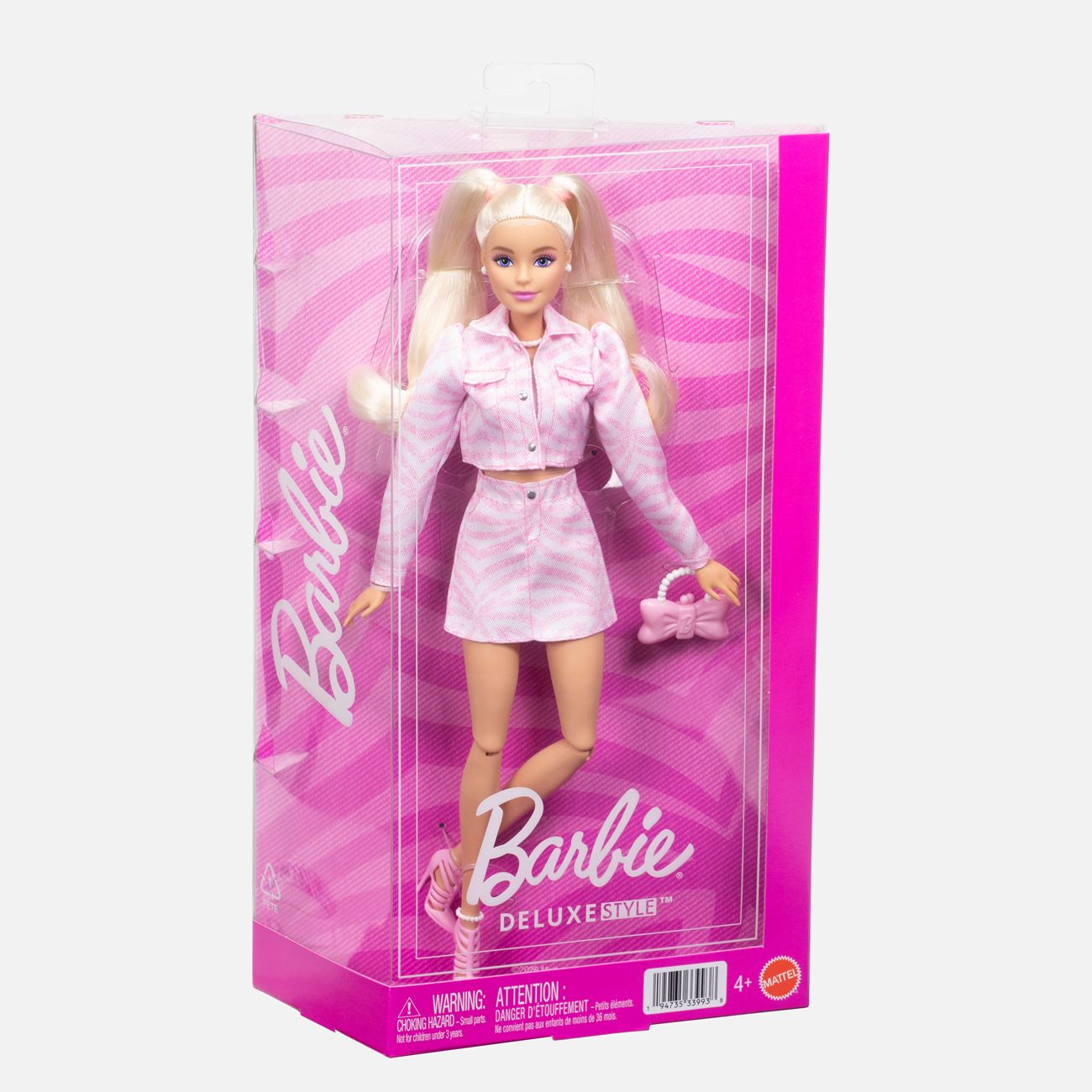 Papusa Barbie Fasion Deluxe Roz - Mattel - poza 4