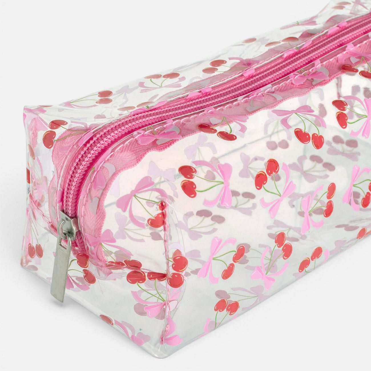 Penar Cilindric Transparent cu Cirese 21x8x8cm - poza 2