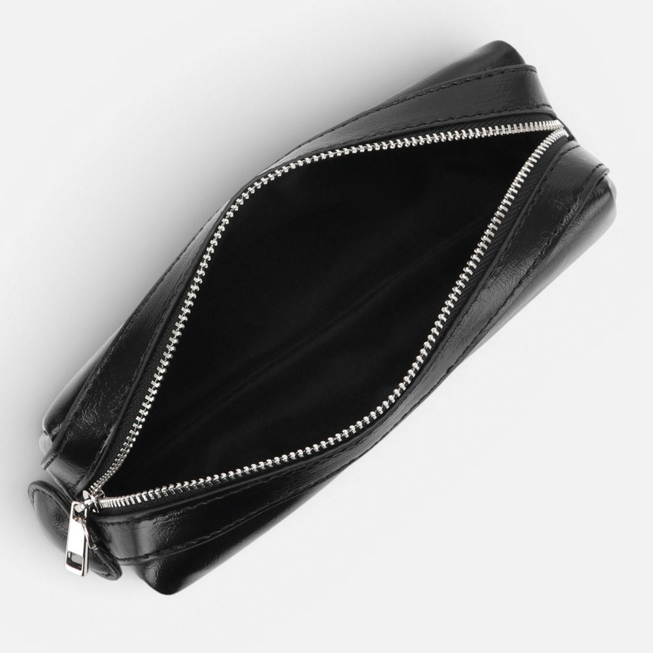 Penar Cilindric Negru din Piele Artificiala cu Inima 20x6x7cm - poza 3
