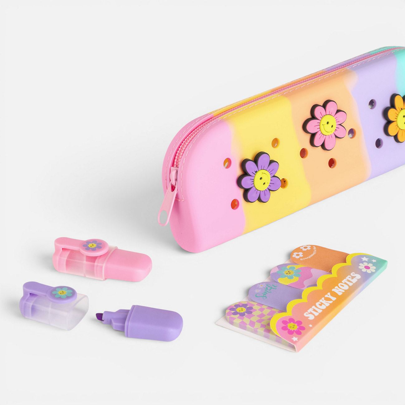 Set Penar cu Markere & Notite cu Model Flori - poza 3