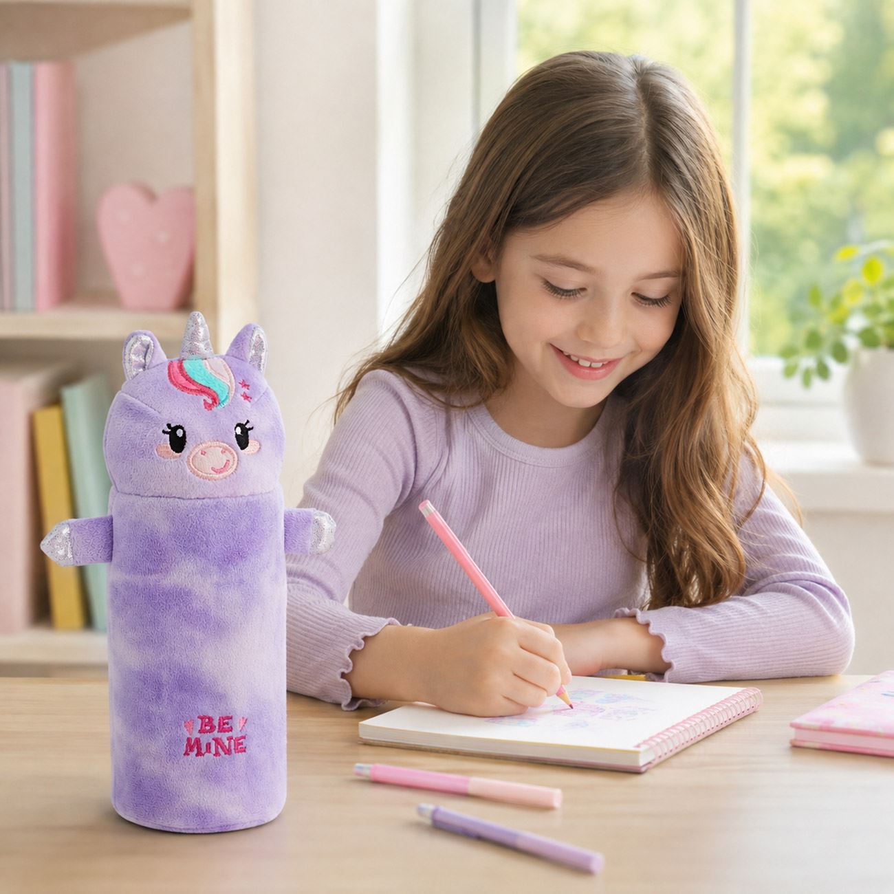 Penar din Plus Mov Tie Dye Model Unicorn 25x7x7cm - poza 2