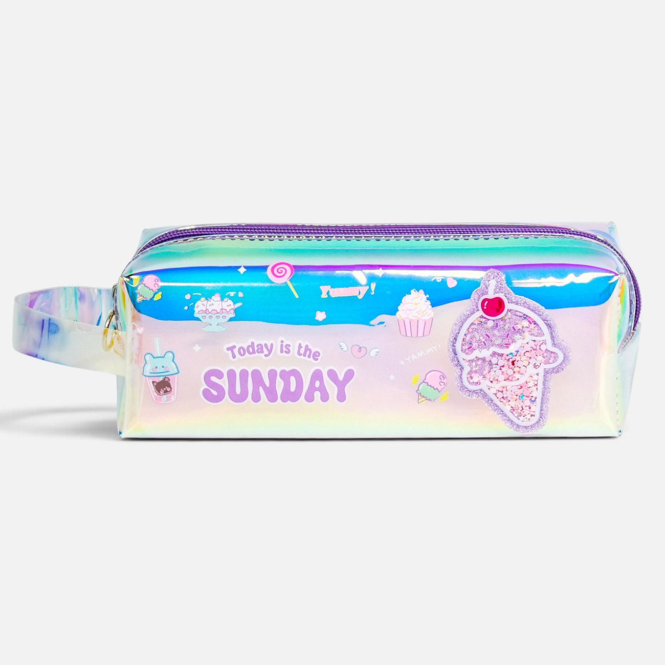 Penar Cilindric Mov Holografic 20x7x7cm - poza 3