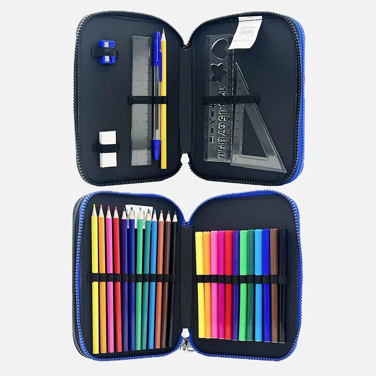 Penar Dublu Echipat Negru Albastru Gamer 14x4,5x20cm - poza 2