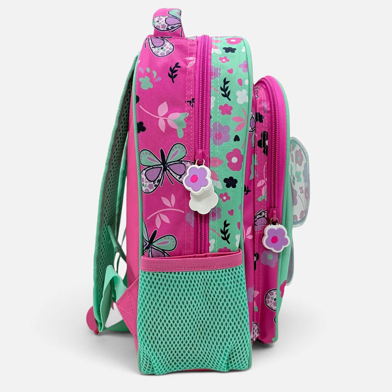 Ghiozdan Gradinita Roz Verde Menta cu Fluture 3D - poza 2