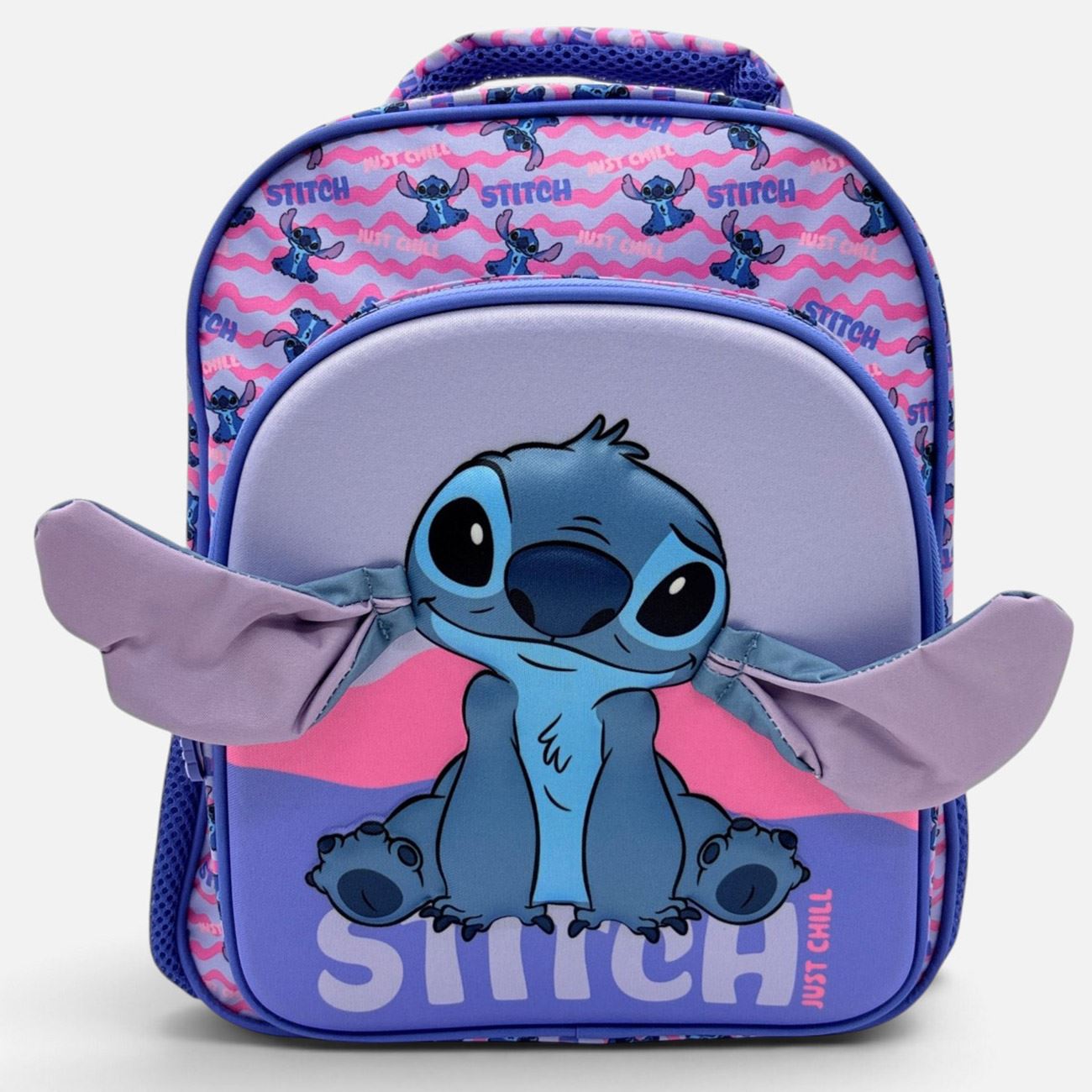 Ghiozdan Gradinita Lila Stitch cu Urechi 3D