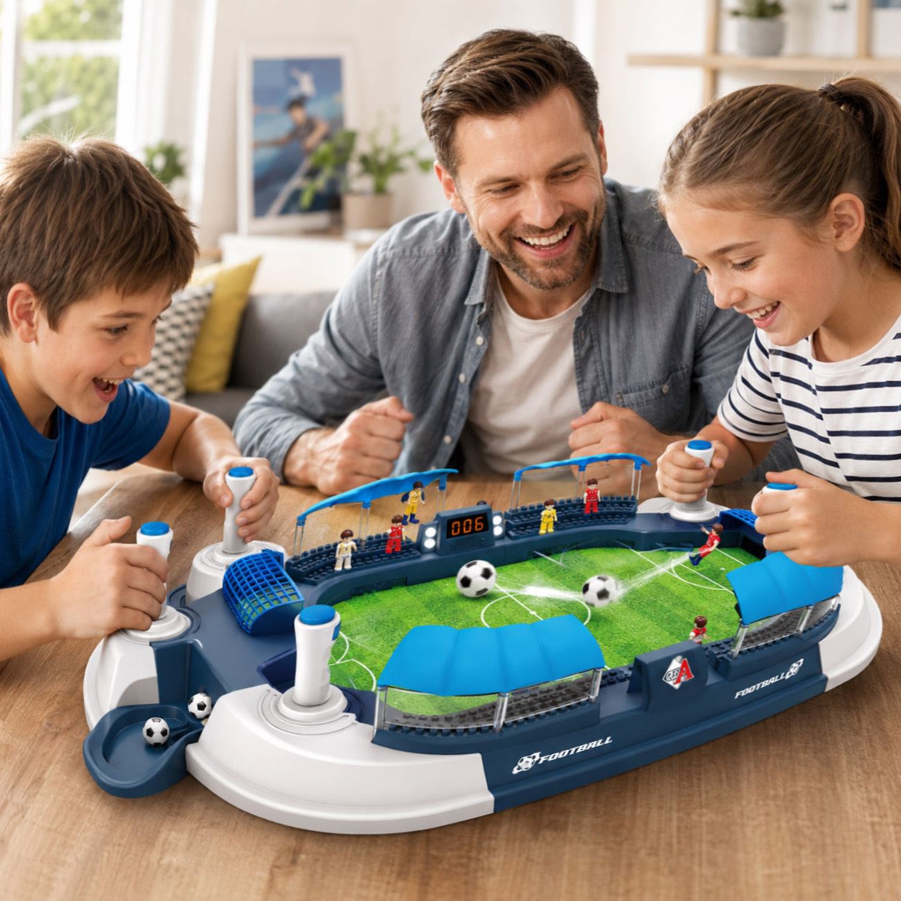 Masa de Fotbal cu 8 Figurine Jucatori 70,5x35,8x11,8cm
