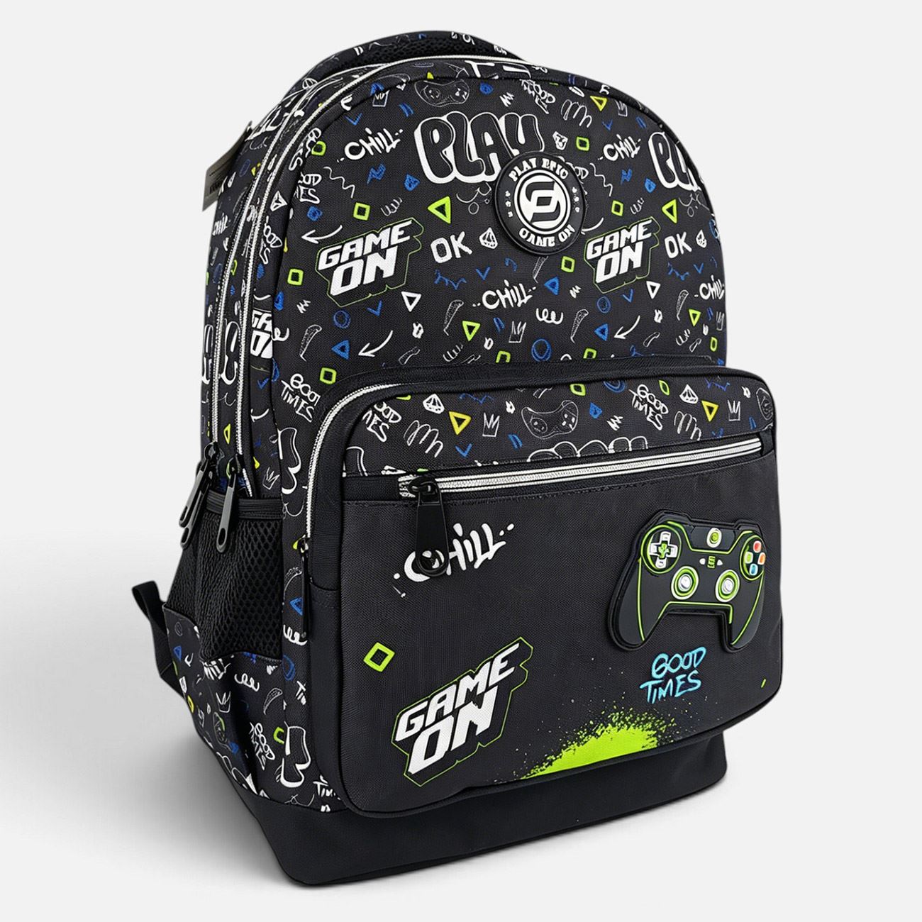 Ghiozdan Negru cu Consola Gaming 3D - 31x18x45cm - poza 3