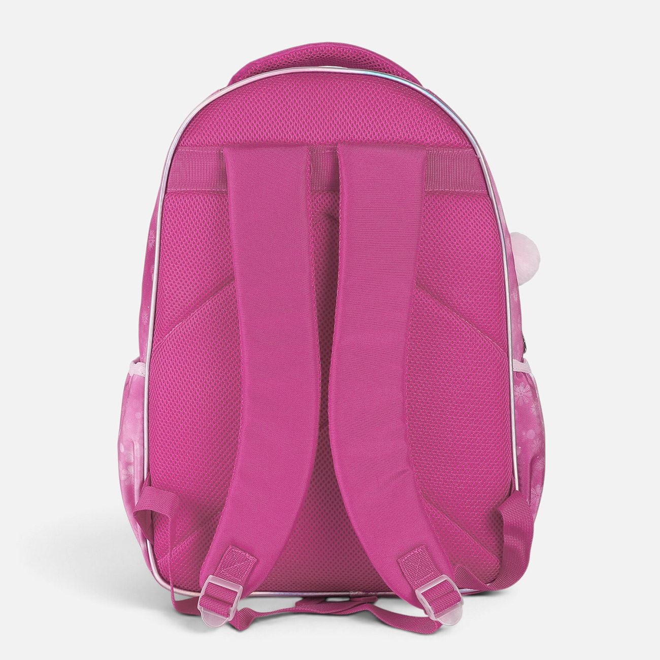 Ghiozdan Scoala Primara Fucsia Holografic cu Fluturi & Breloc 31x19x44cm - poza 3