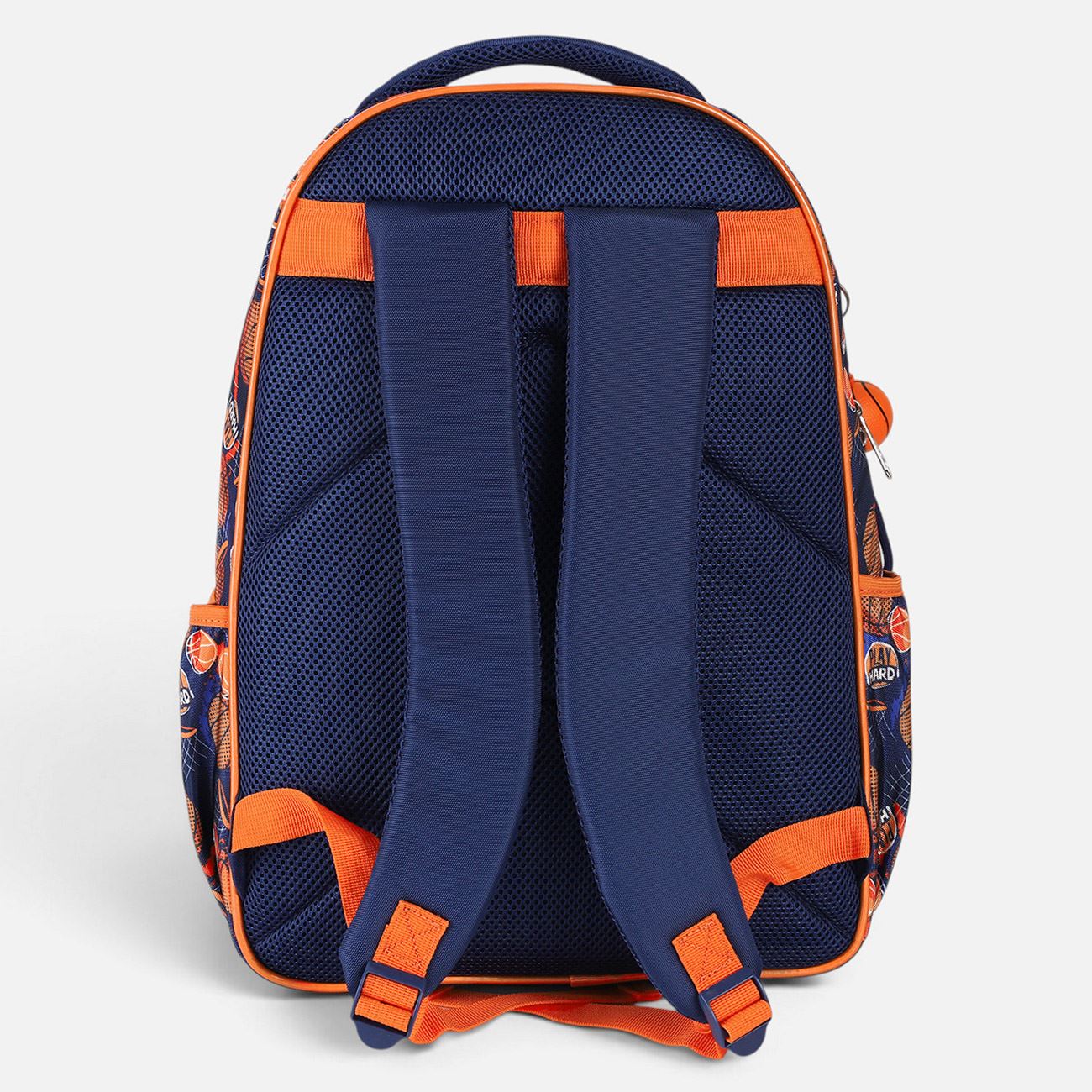 Ghiozdan Albastru & Portocaliu cu Minge de Baschet & Breloc - 31x18x45cm - poza 4