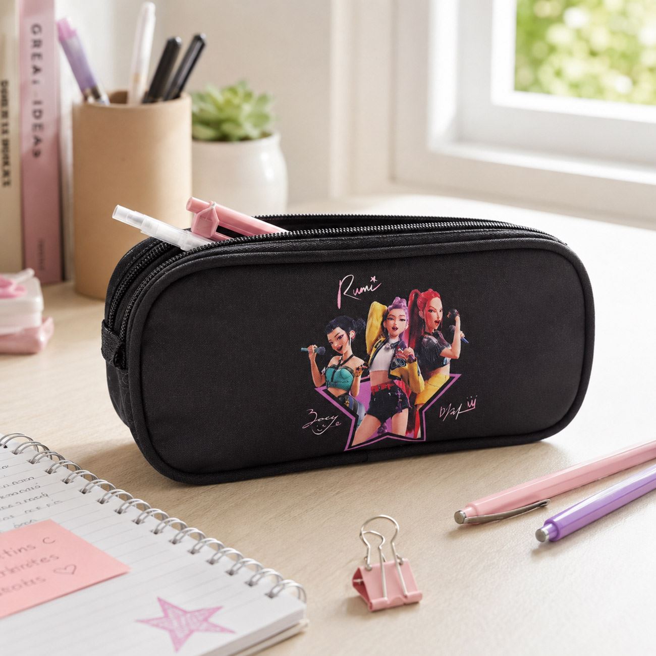 Penar Oval Negru K-POP 23x6x10cm - poza 2