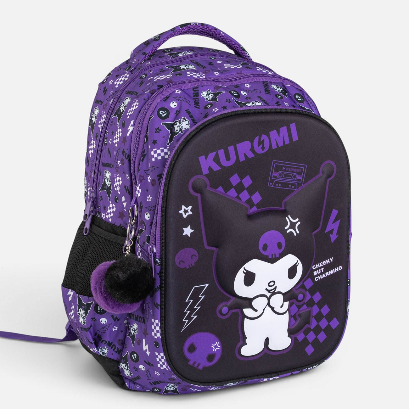 Ghiozdan pentru Clasele Primare Mov 3D Kuromi 32x15x42cm - poza 2