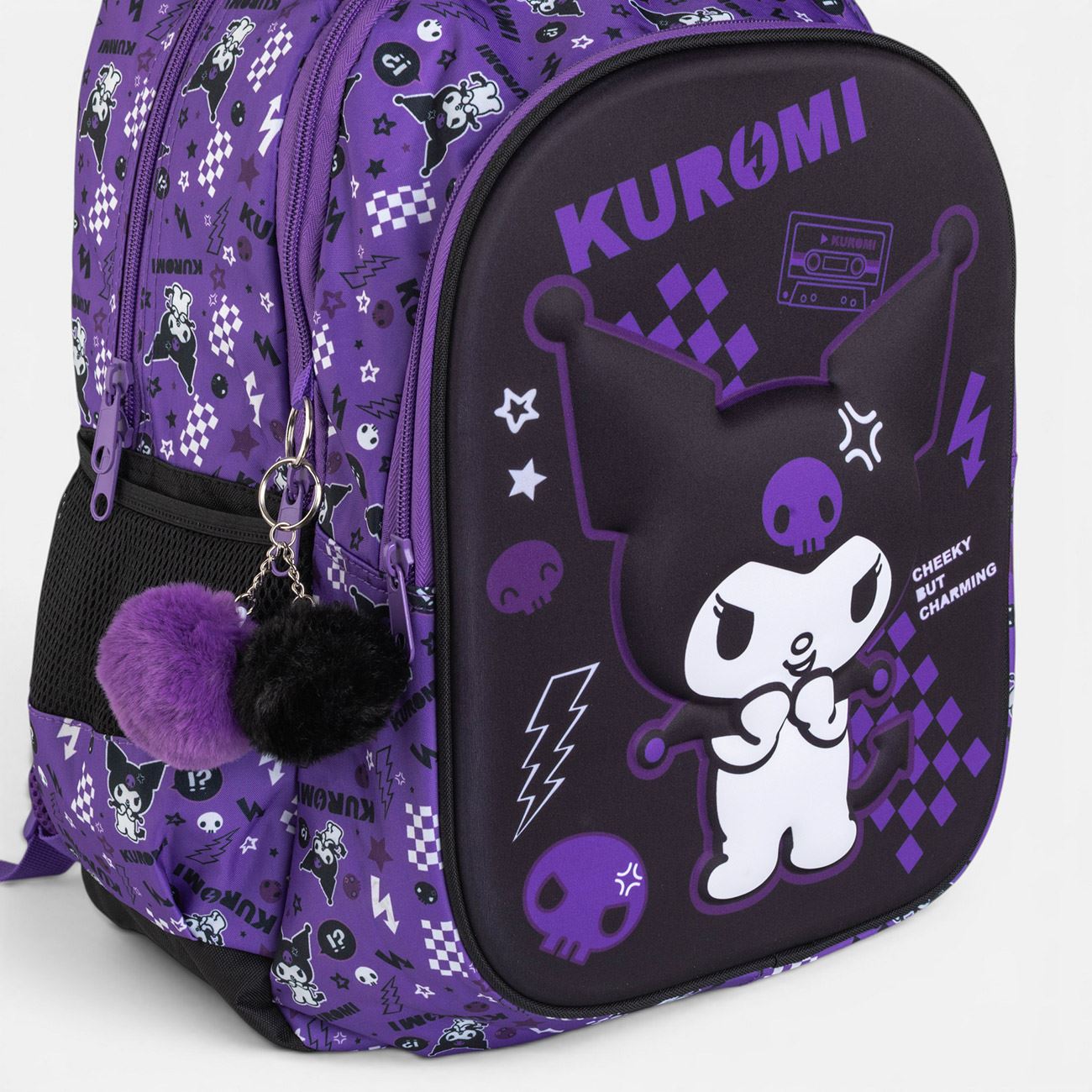 Ghiozdan pentru Clasele Primare Mov 3D Kuromi 32x15x42cm - poza 3