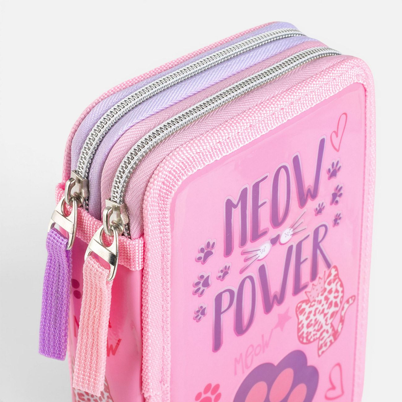 Penar Echipat Dublu Roz "Meow" cu Squeeze in Forma de Labuta 12,5x4,5x19,5cm - poza 4