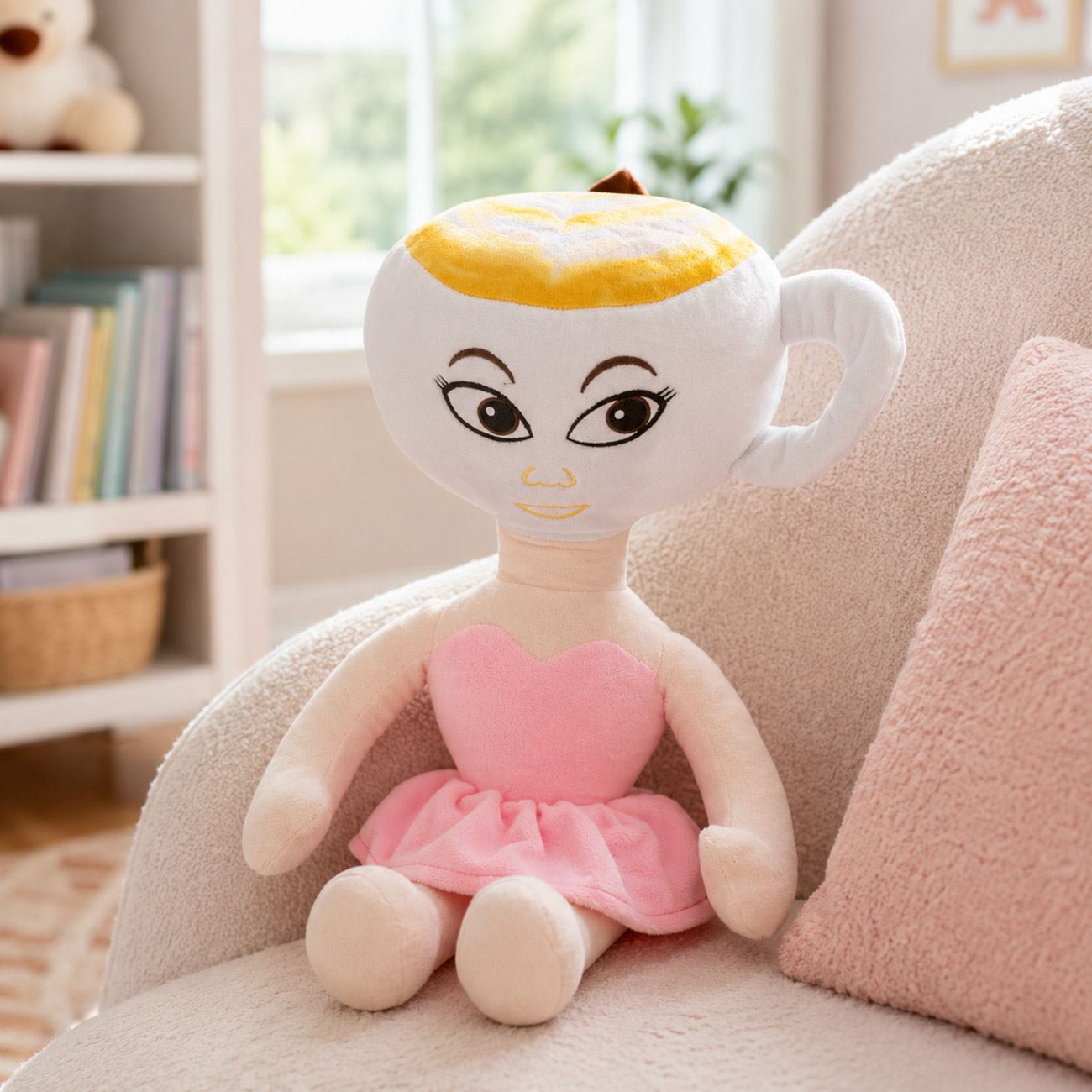 Jucarie de Plus Brainrot Ballerina Cappuccina 50cm - poza 2