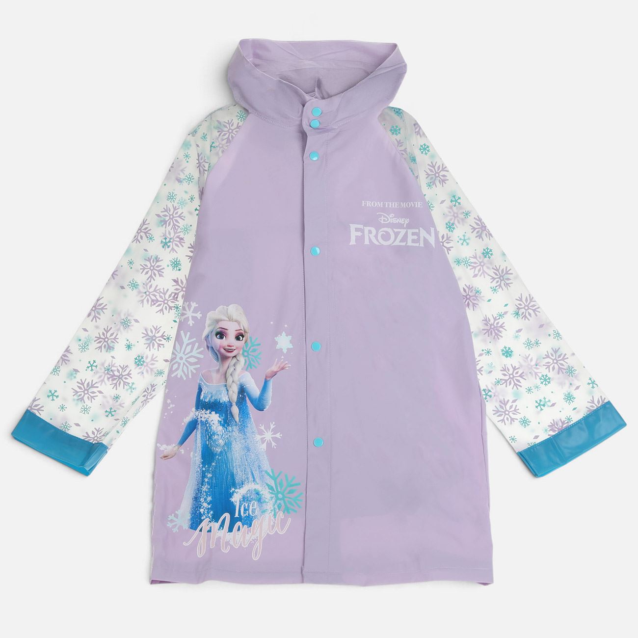 Pelerina de Ploaie Lila cu Maneci Transparente Frozen pentru Copii - Marime Universala