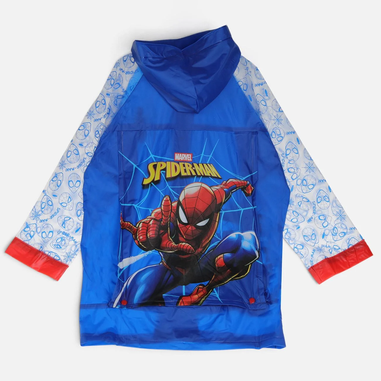 Pelerina de Ploaie Albastra cu Maneci Transparente Spiderman pentru Copii - Marime Universala - poza 3