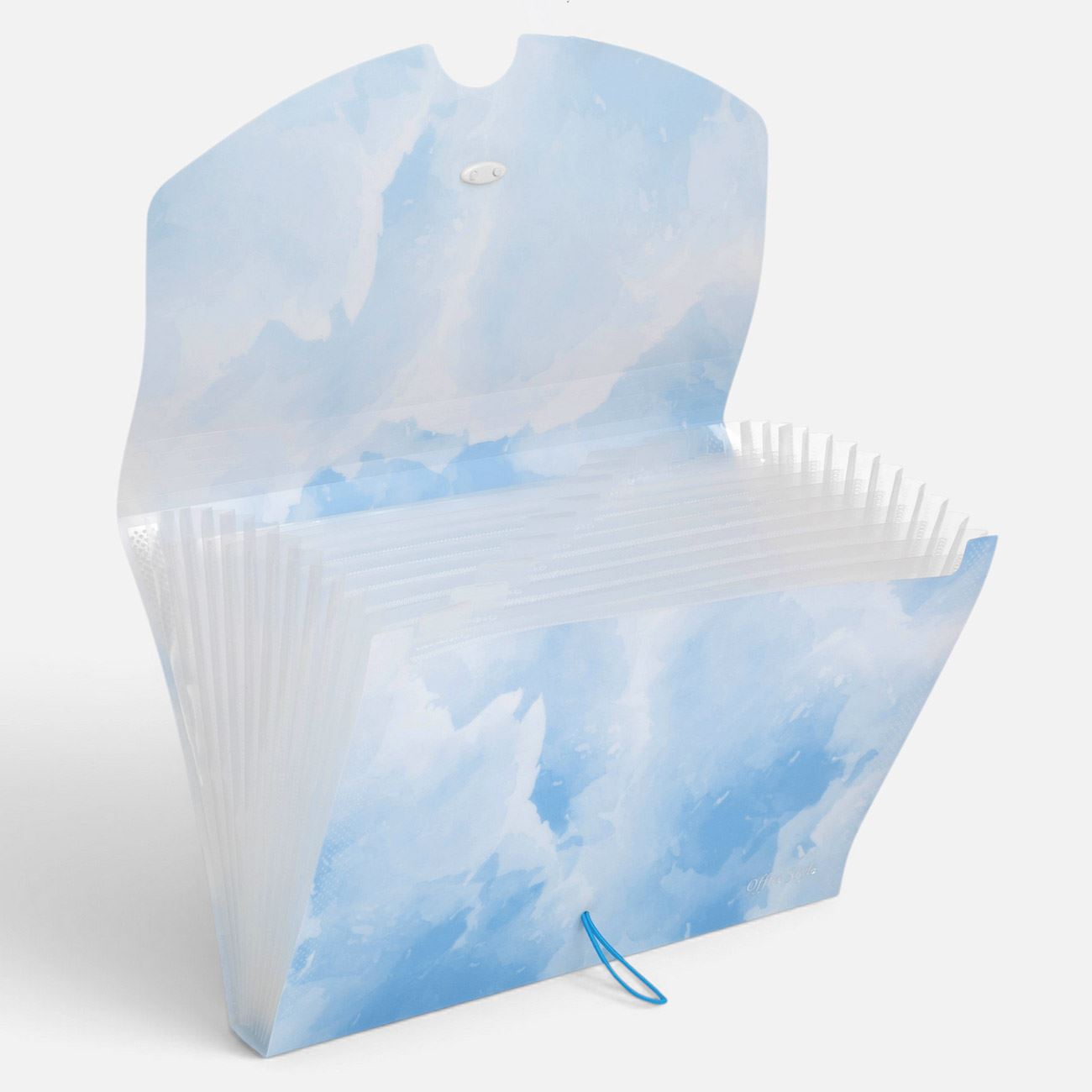 Mapa Bleu Marble Glitter cu 13 Compartimente & Buton 33,5x24cm - poza 2